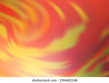 Light Orange vector blurred shine abstract template. A completely new color illustration in a bokeh style. Brand new design for your business.