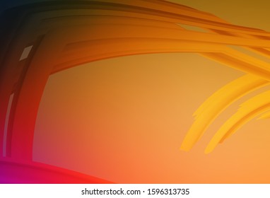 Light Orange vector blurred shine abstract texture. Glitter abstract illustration with gradient design. Background for a cell phone.