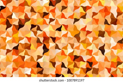 Light Orange vector blurry arched pattern. Shining illustration, which consist of blurred lines. Brand-new design for your business.