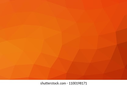Light Orange vector blurry hexagon blurry triangle. Brand new colored illustration in blurry style with gradient. Brand new style for your business design.