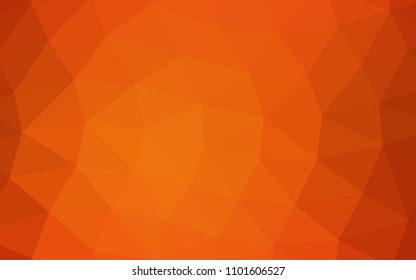 Light Orange vector blurry hexagon blurry triangle. A vague abstract illustration with gradient. A new texture for your design.