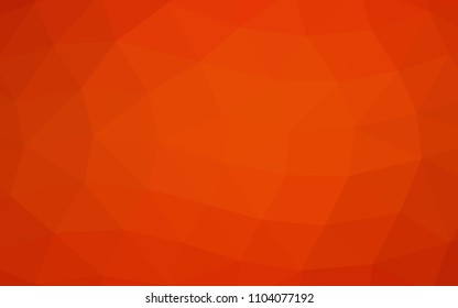 Light Orange vector blurry hexagon blurry triangle. Creative geometric illustration in Origami style with gradient. A completely new design for your business.