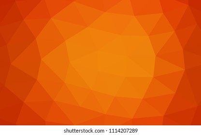Light Orange vector blurry hexagon blurry triangle. Modern geometrical abstract illustration with gradient. A new texture for your design.