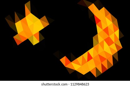 Light Orange vector blurry hexagon pattern. A completely new color illustration in a vague style. The elegant pattern can be used as part of a brand book.