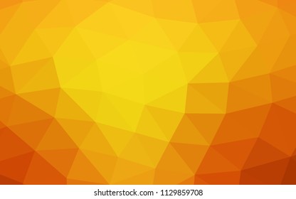 Light Orange vector blurry hexagon blurry triangle. An elegant bright illustration with gradient. The template can be used as a background for cell phones.