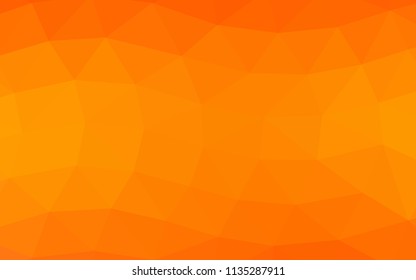Light Orange vector blurry hexagon blurry triangle. Shining colored illustration in a Brand new style. A completely new template for your business design.