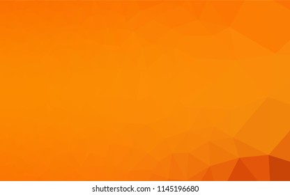 Light Orange vector blurry hexagon texture. Geometric illustration in Origami style with gradient.  A completely new template for your business design.
