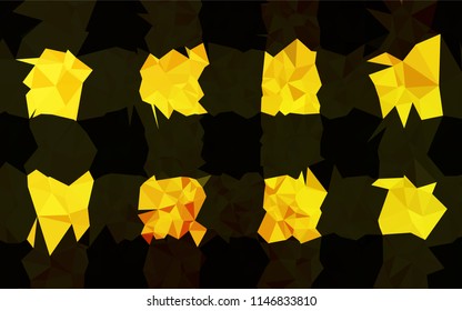 Light Orange vector blurry hexagon template. Brand new colored illustration in blurry style with gradient. The template can be used as a background for cell phones.