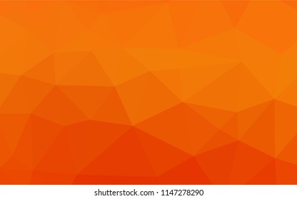 Light Orange vector blurry hexagon pattern. Creative geometric illustration in Origami style with gradient. The best triangular design for your business.