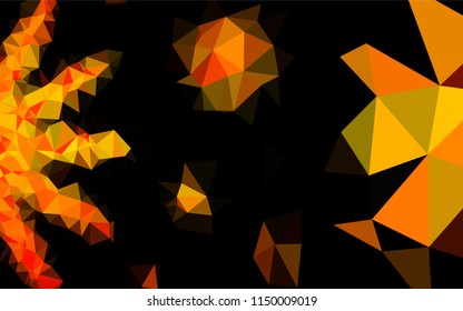 Light Orange vector blurry hexagon pattern. A completely new color illustration in a vague style. A new texture for your design.