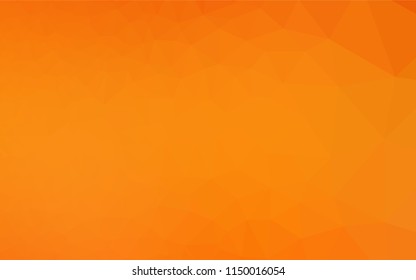 Light Orange vector blurry hexagon template. Shining illustration, which consist of triangles. A completely new design for your business.