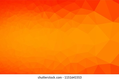 Light Orange vector blurry hexagon pattern. Colorful abstract illustration with gradient. The template can be used as a background for cell phones.
