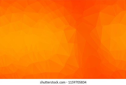 Light Orange vector blurry hexagon texture. Creative illustration in halftone style with gradient. A completely new template for your business design.