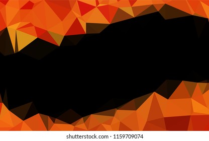Light Orange vector blurry hexagon texture. Colorful illustration in abstract style with gradient. The completely new template can be used for your brand book.