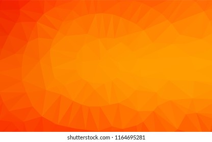 Light Orange vector blurry hexagon template. Shining colored illustration in a Brand new style. A new texture for your design.