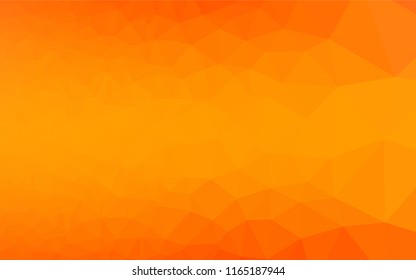 Light Orange vector blurry hexagon pattern. Geometric illustration in Origami style with gradient.  A new texture for your design.