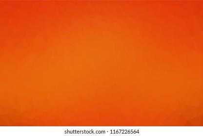 Light Orange vector blurry hexagon template. Triangular geometric sample with gradient.  The template can be used as a background for cell phones.