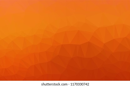 Light Orange vector blurry hexagon template. Creative geometric illustration in Origami style with gradient. The textured pattern can be used for background.