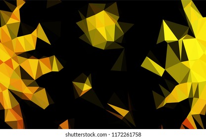 Light Orange vector blurry hexagon pattern. A sample with polygonal shapes. The textured pattern can be used for background.
