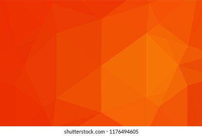Light Orange vector blurry hexagon texture. Shining illustration, which consist of triangles. The completely new template can be used for your brand book.