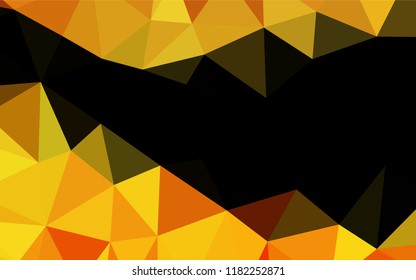 Light Orange vector blurry hexagon template. Shining colored illustration in a Brand new style. The polygonal design can be used for your web site.