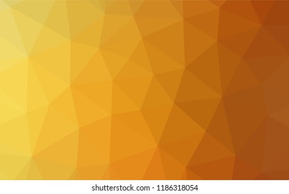 Light Orange vector blurry hexagon texture. Shining illustration, which consist of triangles. The polygonal design can be used for your web site.