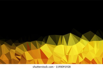 Light Orange vector blurry hexagon pattern. A vague abstract illustration with gradient. The best triangular design for your business.