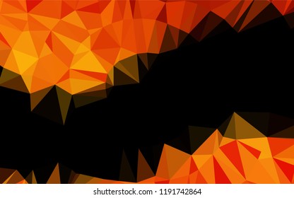 Light Orange vector blurry hexagon template. Colorful illustration in abstract style with gradient. The best triangular design for your business.