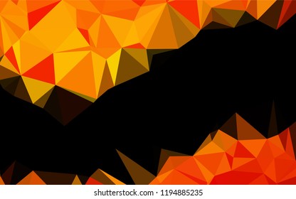 Light Orange vector blurry hexagon template. A sample with polygonal shapes. The template can be used as a background for cell phones.