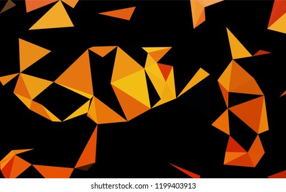 Light Orange vector blurry hexagon template. Colorful illustration in abstract style with gradient. The polygonal design can be used for your web site.