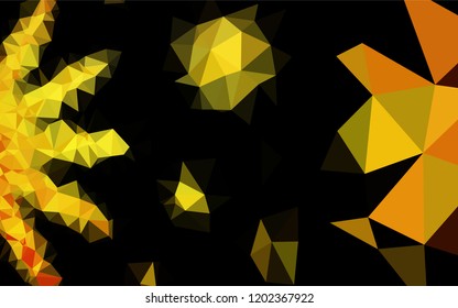 Light Orange vector blurry hexagon template. Glitter abstract illustration with an elegant design. The polygonal design can be used for your web site.