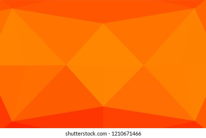 Light Orange vector blurry hexagon template. Colorful abstract illustration with gradient. The textured pattern can be used for background.
