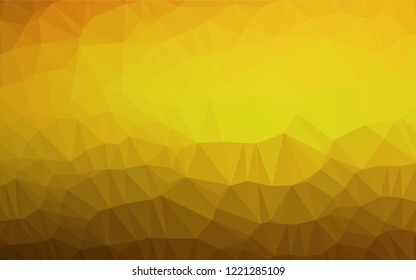 Light Orange vector blurry hexagon template. Shining illustration, which consist of triangles. Brand new design for your business.