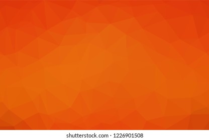 Light Orange vector blurry hexagon texture. Shining illustration, which consist of triangles. The template can be used as a background for cell phones.