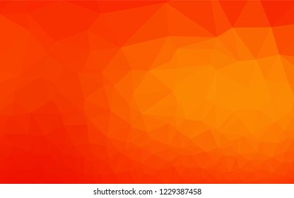 Light Orange vector blurry hexagon pattern. Brand new colored illustration in blurry style with gradient. The best triangular design for your business.