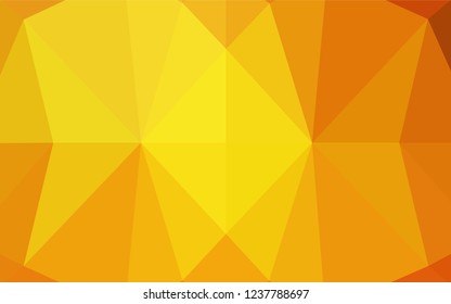 Light Orange vector blurry hexagon pattern. A vague abstract illustration with gradient. Brand new style for your business design.
