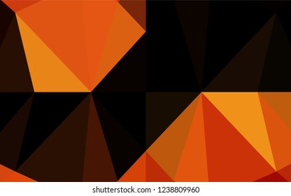 Light Orange vector blurry hexagon template. Creative geometric illustration in Origami style with gradient. The elegant pattern can be used as part of a brand book.