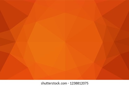 Light Orange vector blurry hexagon template. A completely new color illustration in a vague style. The completely new template can be used for your brand book.