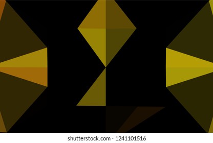 Light Orange vector blurry hexagon pattern. Glitter abstract illustration with an elegant design. The template can be used as a background for cell phones.