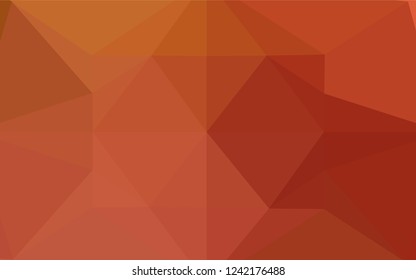 Light Orange vector blurry hexagon template. Creative illustration in halftone style with gradient. The textured pattern can be used for background.