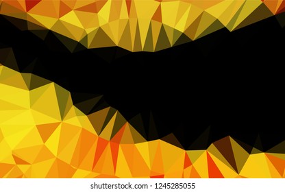 Light Orange vector blurry hexagon pattern. Brand new colored illustration in blurry style with gradient. A new texture for your design.