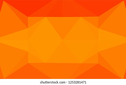 Light Orange vector blurry hexagon texture. A completely new color illustration in a vague style. The best triangular design for your business.