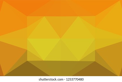 Light Orange vector blurry hexagon pattern. An elegant bright illustration with gradient. The best triangular design for your business.