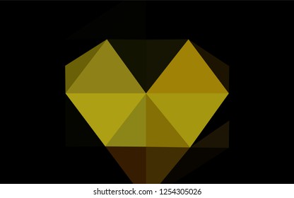 Light Orange vector blurry hexagon texture. Modern geometrical abstract illustration with gradient. Triangular pattern for your business design.