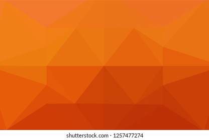 Light Orange vector blurry hexagon pattern. Creative geometric illustration in Origami style with gradient. A new texture for your design.