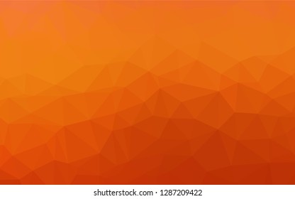 Light Orange vector blurry hexagon texture. Modern geometrical abstract illustration with gradient. The elegant pattern can be used as part of a brand book.