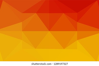 Light Orange vector blurry hexagon pattern. A sample with polygonal shapes. The template can be used as a background for cell phones.