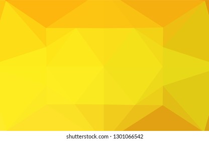 Light Orange vector blurry hexagon template. A sample with polygonal shapes. A completely new design for your business.
