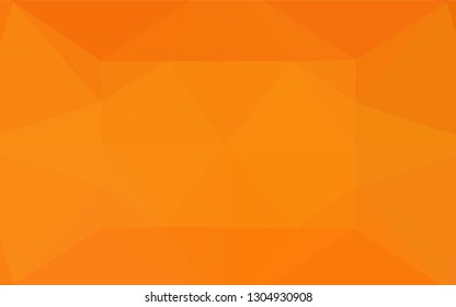 Light Orange vector blurry hexagon template. A sample with polygonal shapes. The best triangular design for your business.