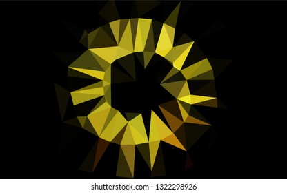 Light Orange vector blurry hexagon template. Triangular geometric sample with gradient.  The completely new template can be used for your brand book.